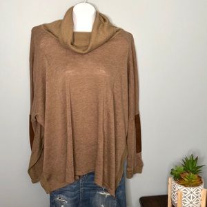 Brown Cowl neck Sweater in Medium